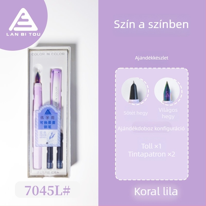 7045 Toll gyerekeknek, harmadik osztályosok számára, egyszerű, rendkívül kényelmes fogású, műanyag test, 3,4 mm-es heggyel, cserélhető tintatartály