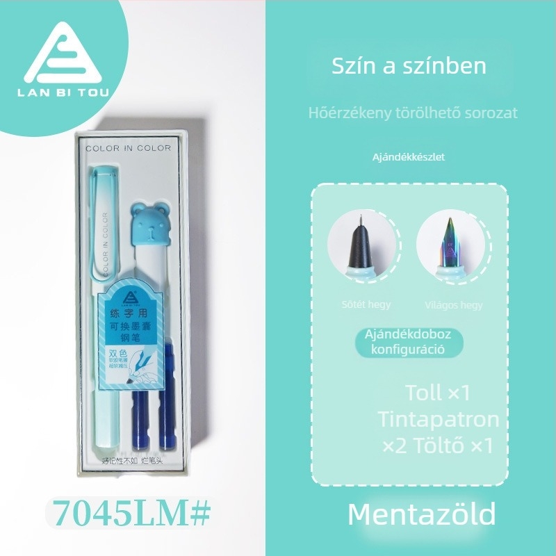 7045 Toll gyerekeknek, harmadik osztályosok számára, egyszerű, rendkívül kényelmes fogású, műanyag test, 3,4 mm-es heggyel, cserélhető tintatartály