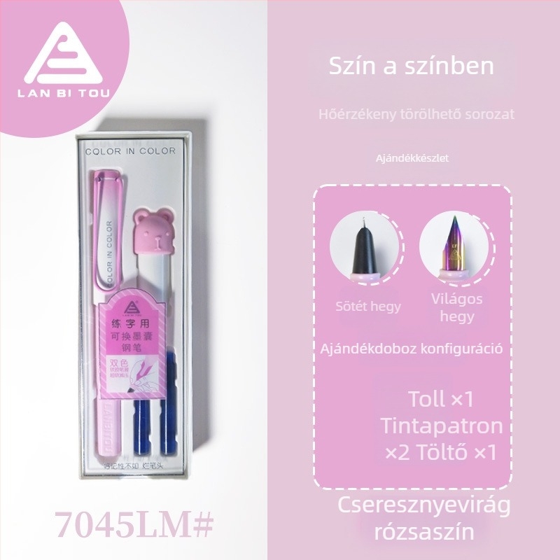 7045 Toll gyerekeknek, harmadik osztályosok számára, egyszerű, rendkívül kényelmes fogású, műanyag test, 3,4 mm-es heggyel, cserélhető tintatartály