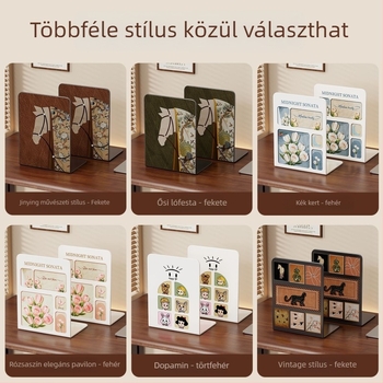 Vastagított könyvállvány diákok számára, fém könyvtartó íróasztalhoz, osztálytermi és kollégiumi használatra