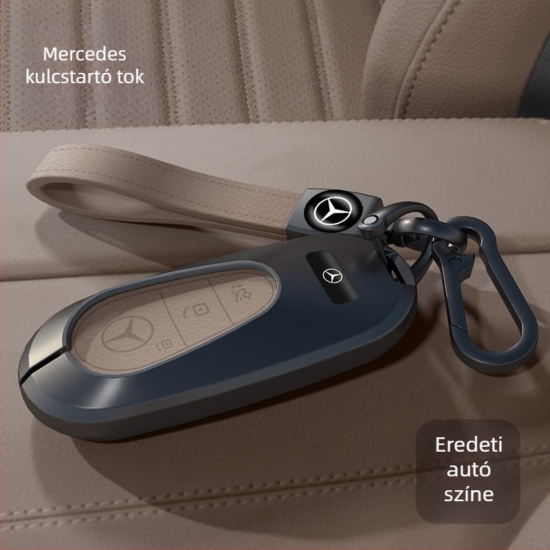 Mercedes-Benz kulcsfedél GLC300L, C260L, E300L, C200L és S400 modellhez – magas színvonalú cinkötvözet, 24 gombos kialítás