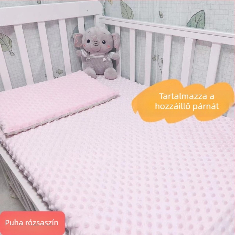 A-kategóriás babafészek-ágynemű készlet 100% pamut twillből velúr borítással