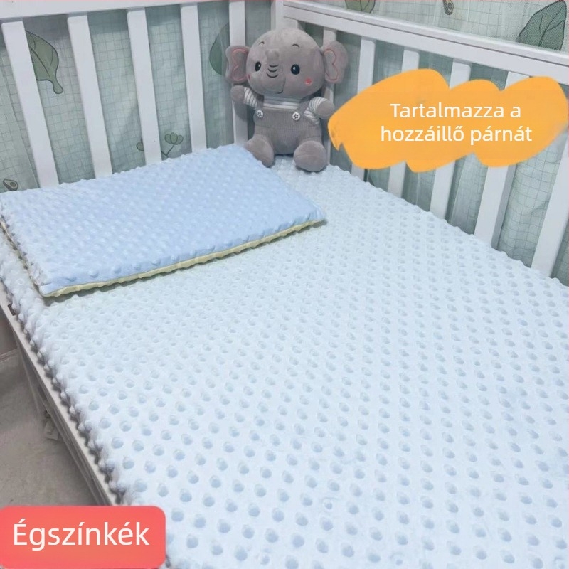 A-kategóriás babafészek-ágynemű készlet 100% pamut twillből velúr borítással