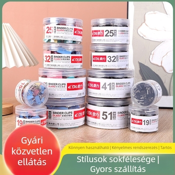 Fém hosszú farkú klipek dokumentumokhoz és irodai kellékekhez, színes jegyzet- és vizsgalap-klip