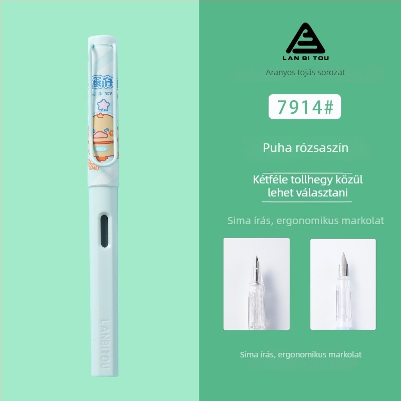 7914 iskolai toll, cserélhető tinta kazetta, 3,4 kaliber, műanyag test, ajándékdoboz