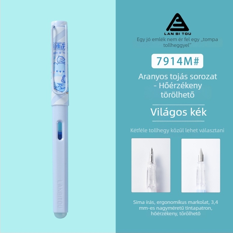 7914 iskolai toll, cserélhető tinta kazetta, 3,4 kaliber, műanyag test, ajándékdoboz