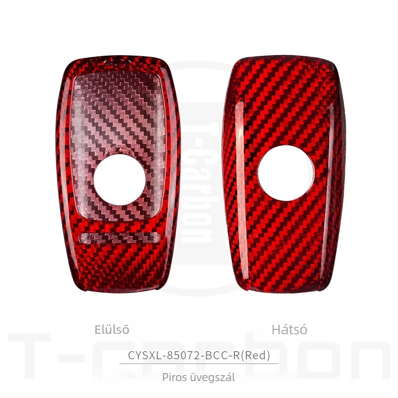 Mercedes-Benz karbon szálas kulcsház: A-osztály, C-osztály és E-osztály (modellek C260, GLB200, A200, A200L, E300, GLC)