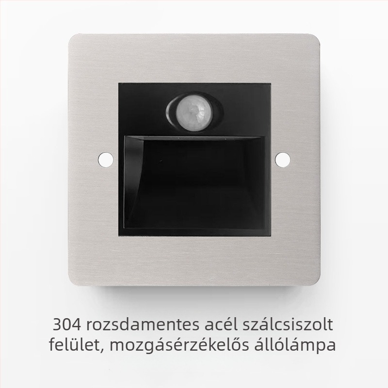 Rozsdamentes acél csiszolt felületű kapcsoló- és aljzatkészlet retró panellel, ipari stílusú karos kapcsolóval