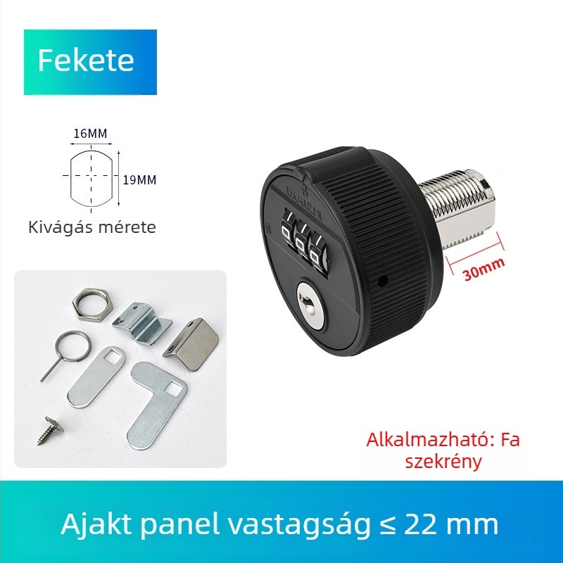 Mechanikus jelszavas zár kulccsal fájl- és irattároló szekrényhez, két ajtós kialakítás, hosszított fiókkal