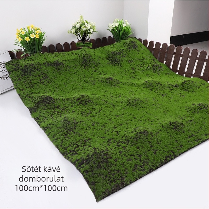 Műmoha falidekoráció flokkolt fű gyep bonsai dekorációhoz