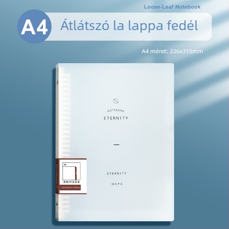 B5-ös loose-leaf füzethez leválasztható maghéj