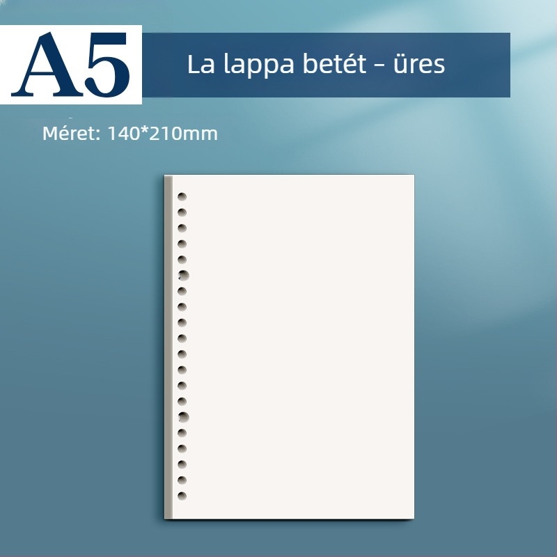 B5-ös loose-leaf füzethez leválasztható maghéj