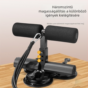 Hasizom-edzéshez használható segédeszköz felhúzó zsinórral, derék szűkítés, dupla vákuumos pohárokkal, lábnyomásos hasprés-készülék