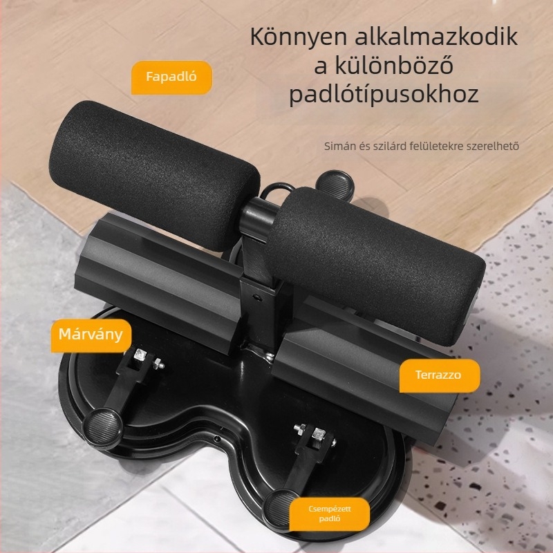 Hasizom-edzéshez használható segédeszköz felhúzó zsinórral, derék szűkítés, dupla vákuumos pohárokkal, lábnyomásos hasprés-készülék