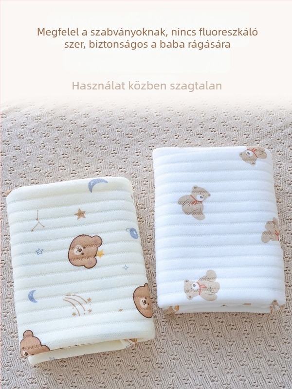 Párnázott pamut babatakaró, újszülött számára – 100% pamut, ölelésre tervezve, tavasz–ősz–tél