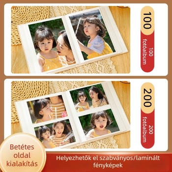 Kristály fotóalbum babák és gyerekek számára, csavaros kötés, nagy kapacitású családi fotógyűjtemény