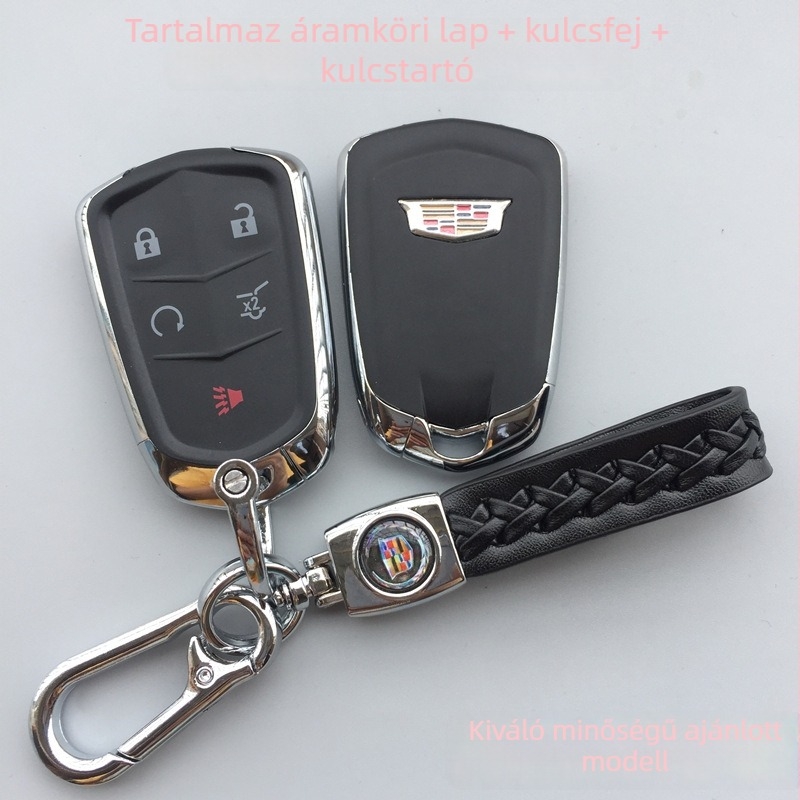 Cadillac, Lamborghini, Ferrari, Audi, Mercedes-Benz, BMW és Porsche szimulált autókulcs-modell.