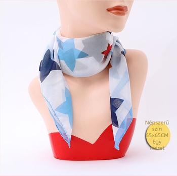 Női négyszögletű chiffon kendő, divatos, egyszerű és mindennapokra