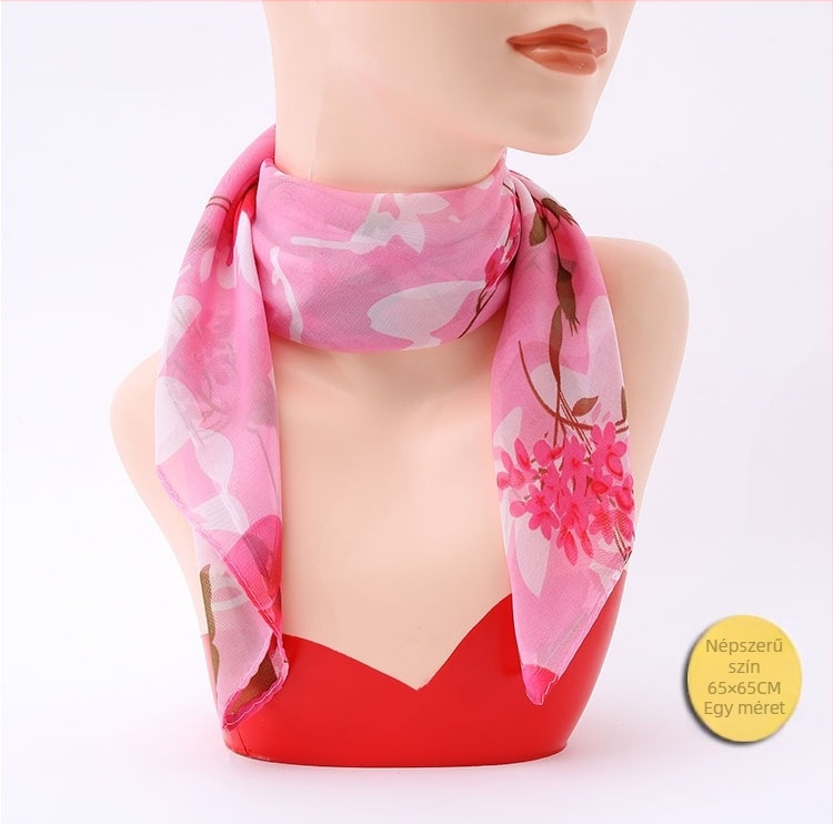 Női négyszögletű chiffon kendő, divatos, egyszerű és mindennapokra