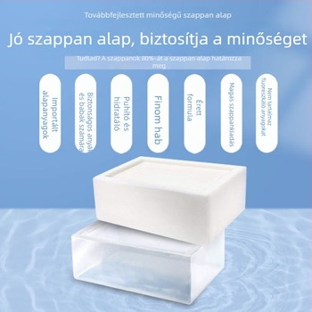 DIY eszközök meleg eljárású szappankészítéshez: szappanalap, kenyérszerű forma és vágó, pigmentek, viaszolvasztóedény és melegítő