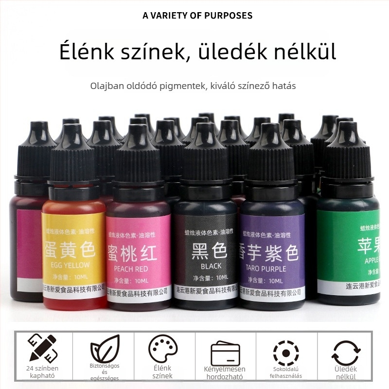 DIY eszközök meleg eljárású szappankészítéshez: szappanalap, kenyérszerű forma és vágó, pigmentek, viaszolvasztóedény és melegítő