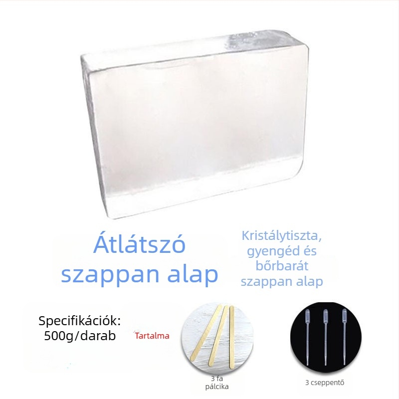 DIY eszközök meleg eljárású szappankészítéshez: szappanalap, kenyérszerű forma és vágó, pigmentek, viaszolvasztóedény és melegítő