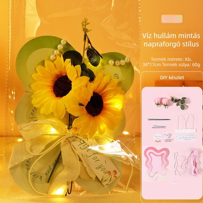 Anyák napja képeslap örökvirágokkal és tulipán DIY-készlet