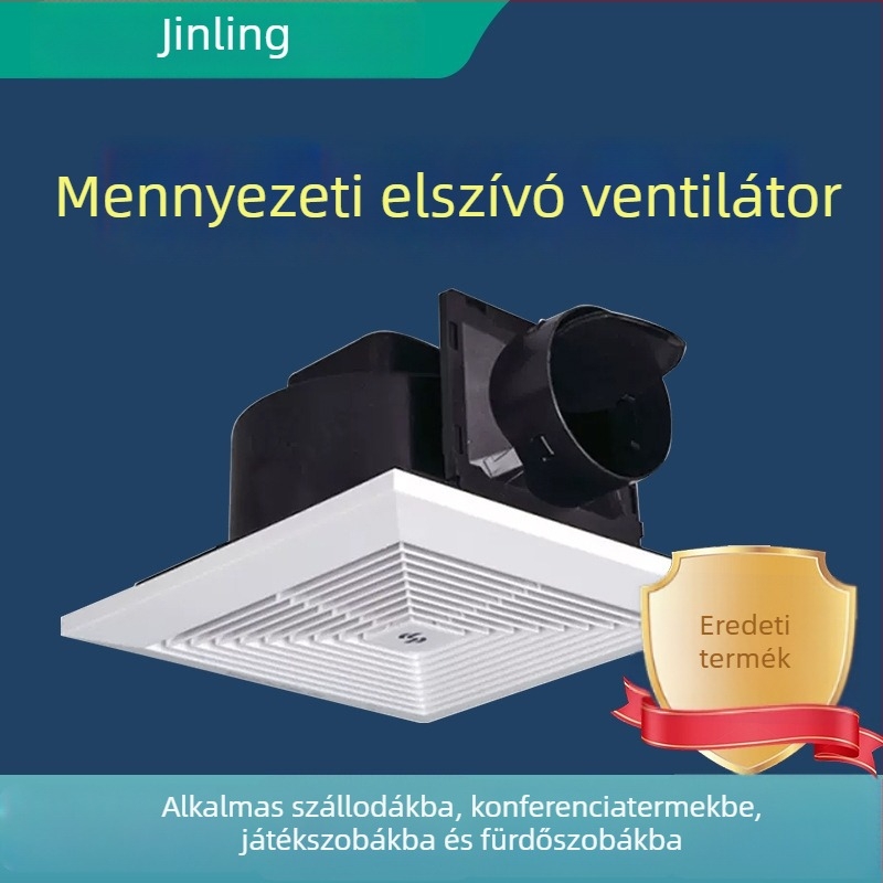 Jinling mennyezeti szellőző ventilátor gipszkartonos mennyezethez, 30x30 cm, fürdőszoba és WC szellőztetés