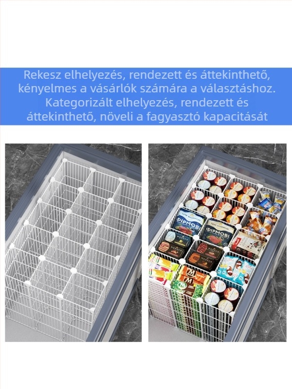 Fagyasztó tároló rendező belső elválasztóval