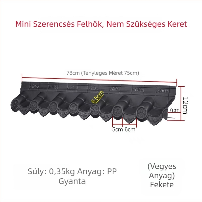 Mini integrált antik ereszcserep falidísz gyantából, új kínai stílusban, nappali és étkező számára, Huipai stílus