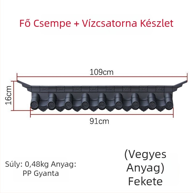 Mini integrált antik ereszcserep falidísz gyantából, új kínai stílusban, nappali és étkező számára, Huipai stílus