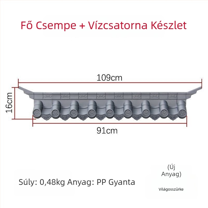 Mini integrált antik ereszcserep falidísz gyantából, új kínai stílusban, nappali és étkező számára, Huipai stílus
