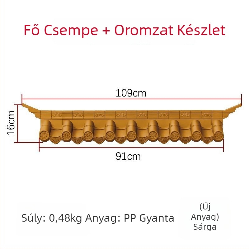 Mini integrált antik ereszcserep falidísz gyantából, új kínai stílusban, nappali és étkező számára, Huipai stílus
