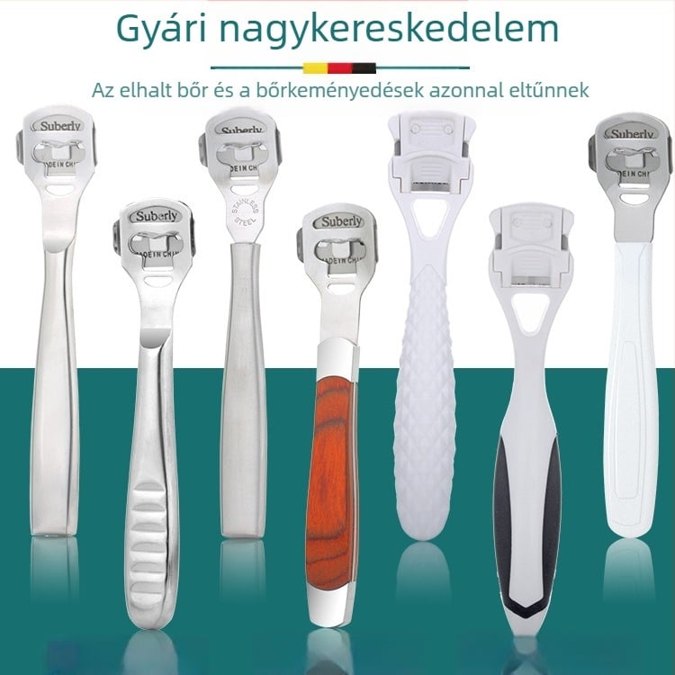 Rozsdamentes acélból készült pedikűr lábreszelő a halott bőr eltávolítására – innovatív lábápoló eszköz