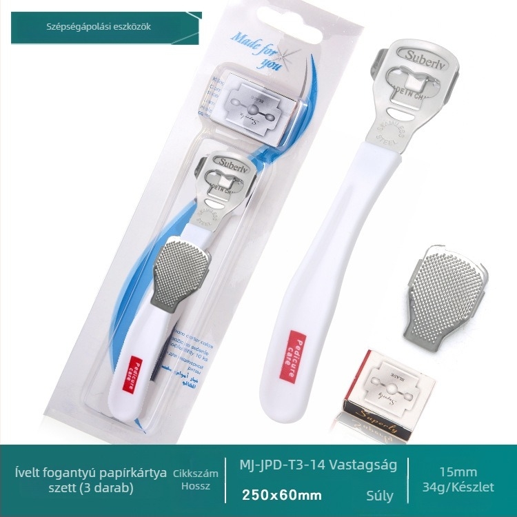 Rozsdamentes acélból készült pedikűr lábreszelő a halott bőr eltávolítására – innovatív lábápoló eszköz