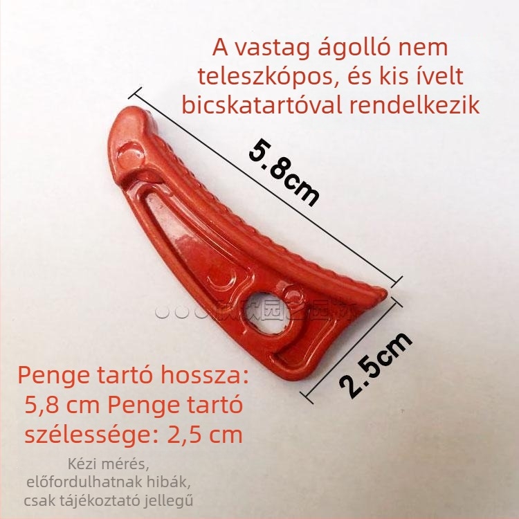 Gyümölcsfák metszőolló, görbült pengés kerti olló, nehéz kivitel
