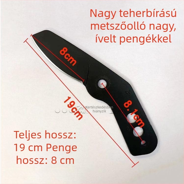 Gyümölcsfák metszőolló, görbült pengés kerti olló, nehéz kivitel