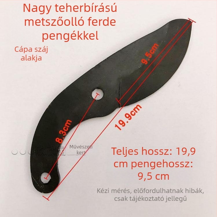 Gyümölcsfák metszőolló, görbült pengés kerti olló, nehéz kivitel