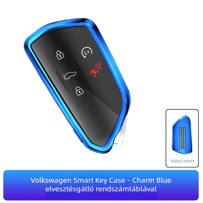 VW kulcstartó TPU tok — kompatibil Golf, Sagitar, Tiguan, Lavida, Bora, Polo, Teramont és Lingdu modellekhez — etnikus dizájn