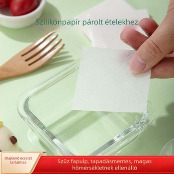Szilikonos sütőpapír zsírt elnyelő bevonattal, párolásra és süteményekhez, babáknak