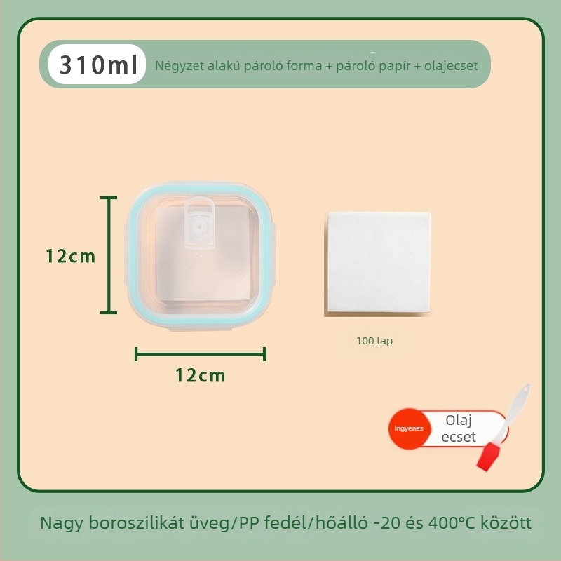 Szilikonos sütőpapír zsírt elnyelő bevonattal, párolásra és süteményekhez, babáknak