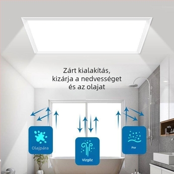 Beépített mennyezeti LED lámpa fürdőszobába és konyhába, alumínium paneles mennyezet