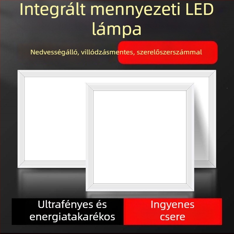 Beépített mennyezeti LED lámpa fürdőszobába és konyhába, alumínium paneles mennyezet