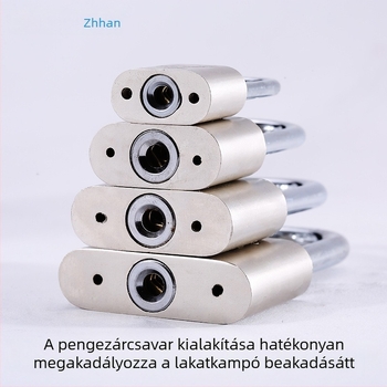 Otthoni ajtózár tolvajvédelemre, kis méretű zár, mini imitációs rozsdamentes acél hatású zár, univerzális zárfej