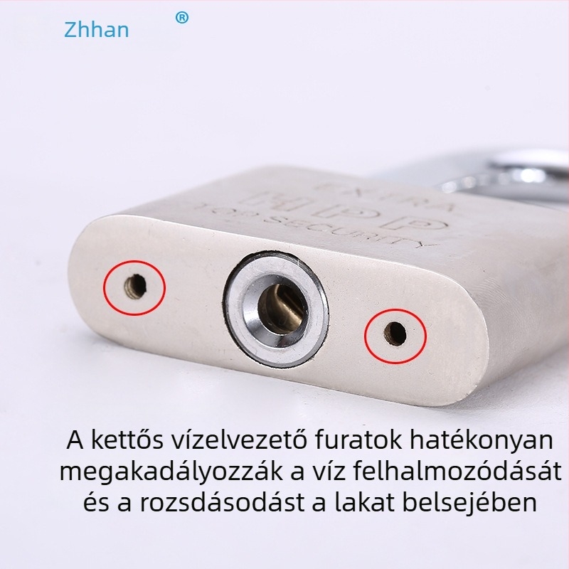 Otthoni ajtózár tolvajvédelemre, kis méretű zár, mini imitációs rozsdamentes acél hatású zár, univerzális zárfej