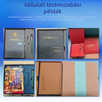 A5 notesz készlet – luxus notesz és toll, logó testreszabás, hordozható