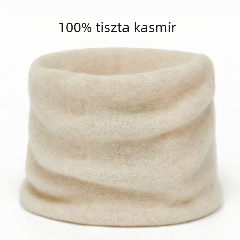 Gyapjú nyakmelegítő sál, vastag téli kötött, egyszínű