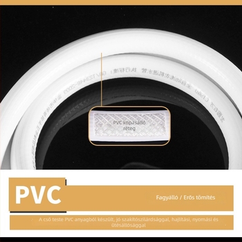 Hongying univerzális mosógép vízbevezető tömlő, 4‑pontos menet, PVC hosszabbítócső