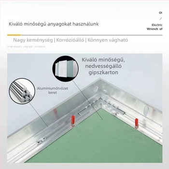Rejtett hozzáférési panel gipszkarton mennyezethez, alumíniumötvözetből