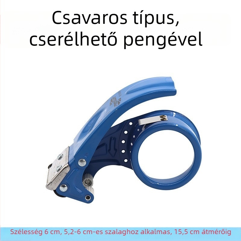Fém doboz záró és szalagvágó készülék, 4,8 cm széles, 6 cm hosszú